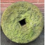 Substantial carved millstone, 58cm