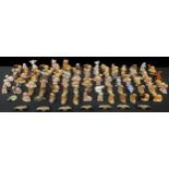 A large collection of Wade Whimsies, various animals, approximately 110