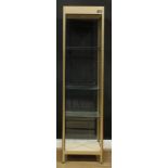 A contemporary open display cabinet or showcase, 192.5cm high, 51cm square