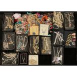 Costume Jewellery - a quantity of costume jewellery including necklaces, bangles, bracelets,