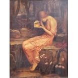 A modern print, after John Williams Waterhouse' Psyche opening the golden box, gilt frame