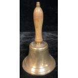 A bronze school bell, 25.5cm