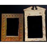 Interior Decoration - a large contemporary Victorian style painted pine wall mirror, 139cm x 89cm;
