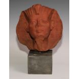 A museum type composition model, after the antique, the head of Pharaoh Ramesses V, 28.5cm high