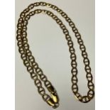 A 9ct gold fancy link necklace, marked 375, 13.2g, boxed