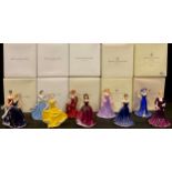 A set of ten Royal Doulton figures, Petites, comprising True Romance HN 5460, 14cm, certificate,