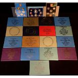 A collection of UK commemorative coins, to include, UK commemorative proof sets in Royal Mint