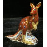 A Royal Crown Derby paperweight, The Australia Collection Kangaroo with Joey, limited signature