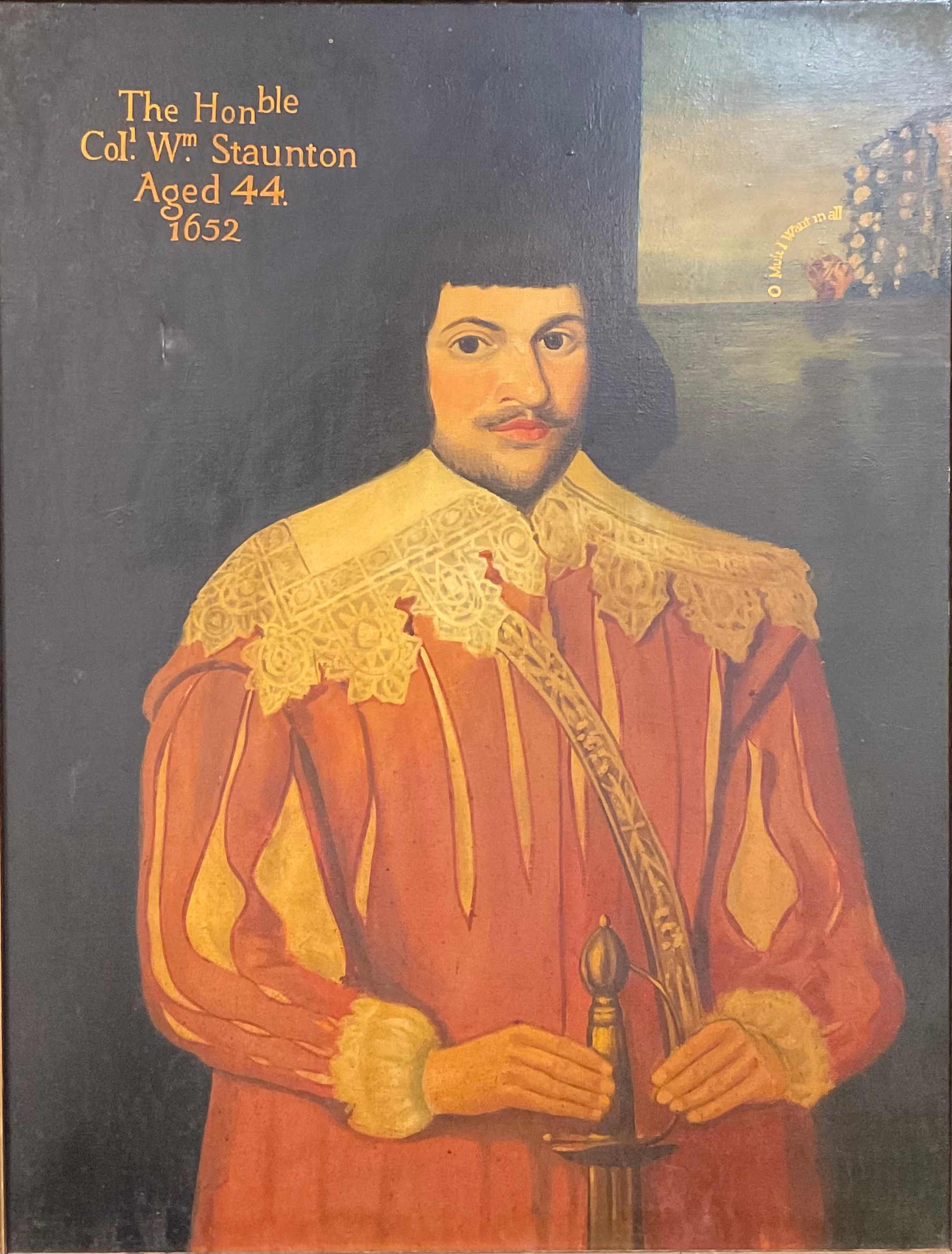 English School (20th century) The Hon.ble Col.l W.m Staunton, Aged 44, 1652 oil on canvas,