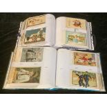 Postcards - an album containing approximately 200 postcards, World War One interest: WWI scenes,