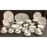 A Noritake Margo pattern dinner service, comprising dinner plates, side plates, tureen, tea cups and