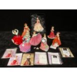 A Royal Doulton figure, Pretty Ladies, Heather HN 4917, certificate, boxed; others, Lady Victorian