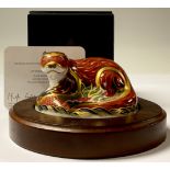 A Royal Crown Derby paperweight, Otter, specially commissioned by The Guild of China & Glass