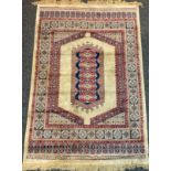 A Kashmir Oriental carpet, approx 67" x 46"