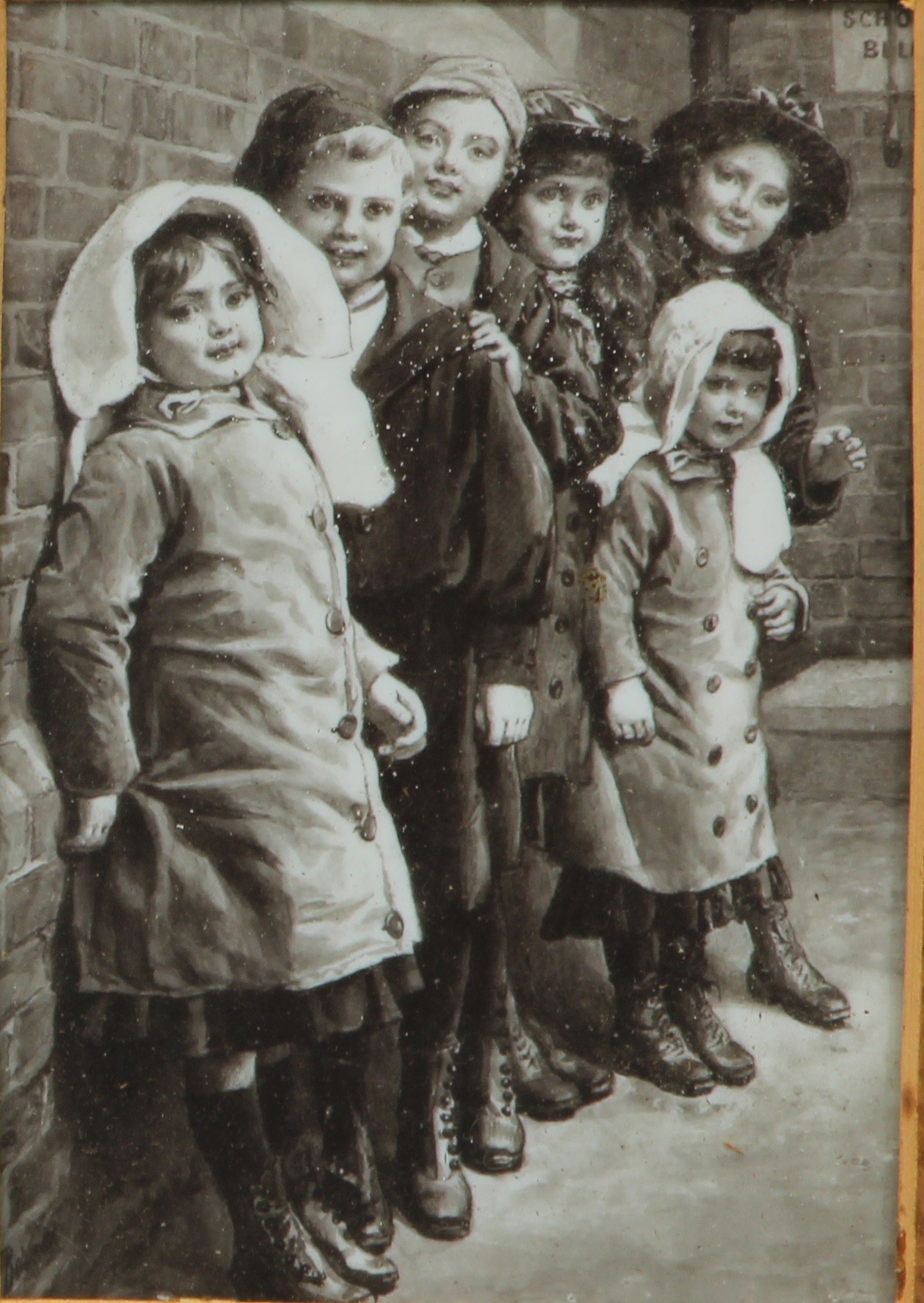Harold Coppling, a pair, sepia illustrations, Waiting for the School Bell, 13.5cm x 9.5cm - Image 4 of 5