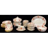 A Royal Crown Derby Bali pattern dinner service for six, comprising a pair of vegetable dishes and
