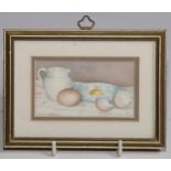 Janet Sheath ARMS, RMS, SWA, a still life miniature, Nearly Tea Time, signed, dated 93,