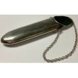 A silver pince-nez case, Birmingham 1914