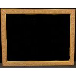 A giltwood rectangular looking glass, the frame with borders of Greek Key, stylised anthemions and