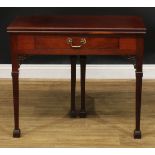 A 19th century Chinese Chippendale design mahogany tea table, for restoration, detached top, 71.