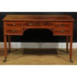 A George III Revival mahogany side table, formerly a dressing table, by S.E & R Johnson, Warrington,