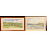 Frank Sherwin (1896-1985) Alfriston Sussex, signed, watercolour, 30cm x 50cm; Jean C Coulton, West