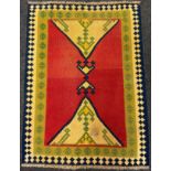 A South-west Persian Qashgai Kilim rug / carpet, 140cm x 105cm.