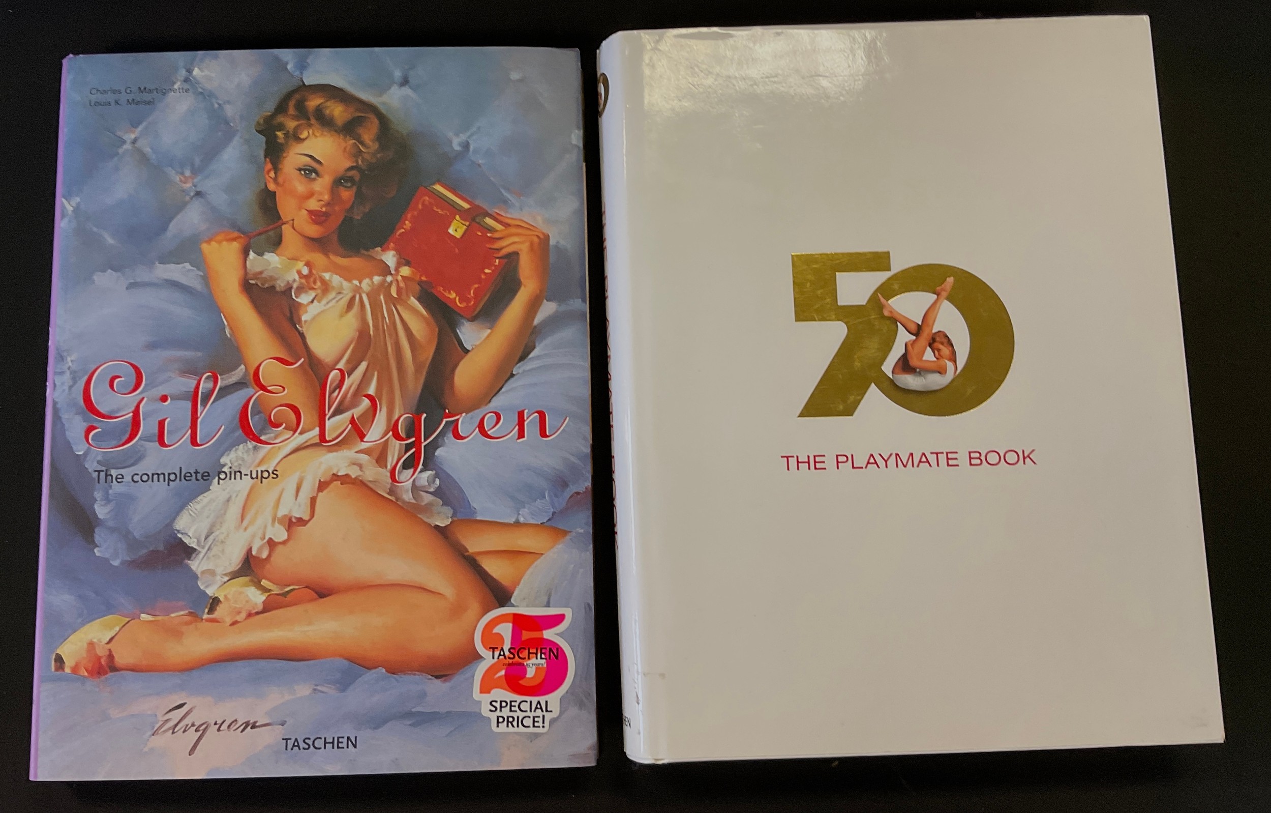 Books - Playboy, The Playmate book, six decades of centrefolds, Taschen publishing; another Gil