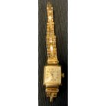 A Roamer 9ct gold cased bracelet wristwatch, 17.3g gross
