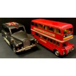Interior design - Metal model of red London bus and black London taxi (2)