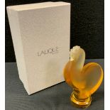 Lalique - a Chinese New Year figure, 2004, Amber Rooster, limited edition, signed, 153/388, 13cm