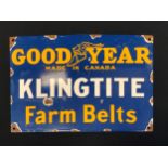 A reproduction Enamel 'Good Year' sign, 30cm