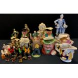 A Royal Doulton character jug, Golfer, D6784; others, Beswick, Burlington etc; figures, Jazz band,