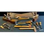 Tools - hand tools inc Saws, plains, axe, spanners etc