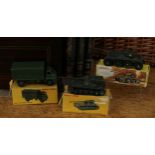 Dinky Toys (France) 80C Char A.M.X. 13 tonnes, military green body, black rubber tracks, boxed;