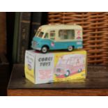 Corgi Toys 428 Smith's Mister Softee ice cream van with windows, pale blue and cream body with