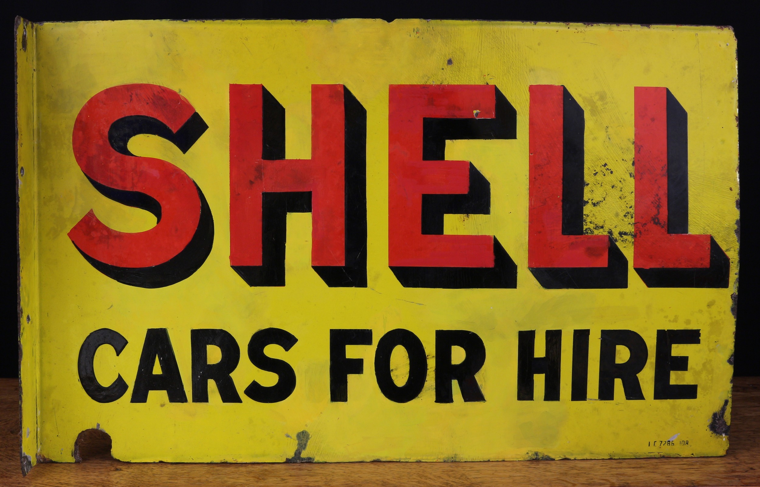 Advertising, Automobilia Interest - a rectangular shaped double sided flanged enamel sign, red and - Image 2 of 3