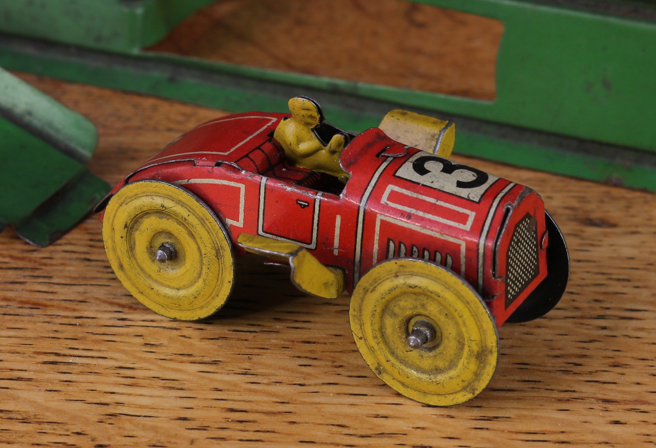 A Distler/EssDee (Johann Distler, Germany) novelty tinplate 'Over The Top' toy, comprising a - Image 2 of 3