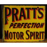 Advertising, Automobilia Interest - a rectangular shaped double sided flanged enamel sign, black