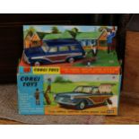 Corgi Toys 440 Ford Consul Cortina super estate car, metallic blue body with faux wooden panels,