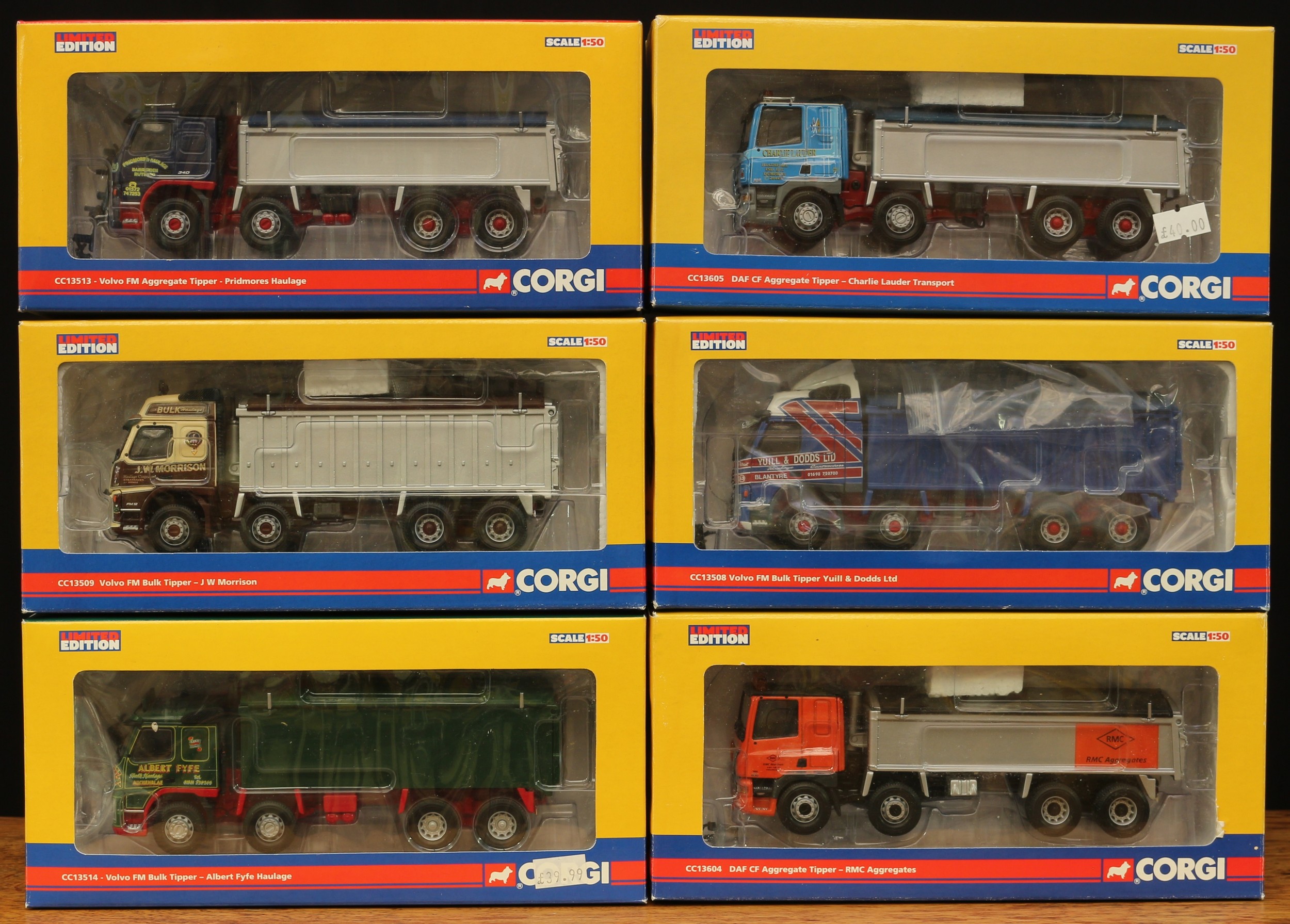 Corgi 1:50 scale Rigid Tippers models, comprising CC13604 DAF CF aggregate tipper - RMC