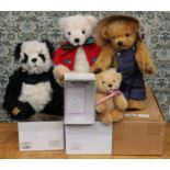 A Merrythought QL131KG Pandomonium teddy bear, 33cm high, boxed with loose tags, Limited Edition