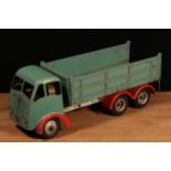 A 1950's Shackleton diecast Foden tipping lorry, sea green/turquoise cab and body, red wheel arches,
