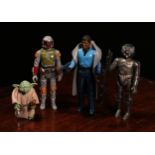 Star Wars 3¾ loose action figures, comprising Boba Fett, Lando Calrissian with cape and Rebel