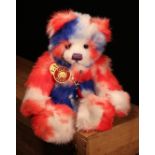 Charlie Bears CB125092A Brit teddy bear, from the 2012 Secret Collections, designed by Isabelle Lee,