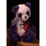 Charlie Bears CB191963 Parma Violet Plumo Collection Panda teddy bear, from the 2019 Secret