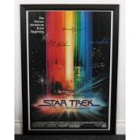 Poster, Film, Cinema & Movie Interest, Autographs - a rectangular shaped poster for Star Trek the