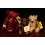 Artist teddy bears, comprising Mr Wockinfuss 'Precious' teddy bear by Angela Popay, serial number