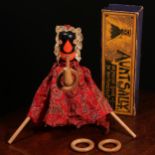 Juvenalia - an early 20th century Aunt Sally novelty indoor parlour game, comprising a wooden