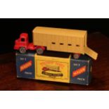 Matchbox Series Moko Lesney M-7 (No.7 Major Pack) cattle truck, red cab and chassis, tan box